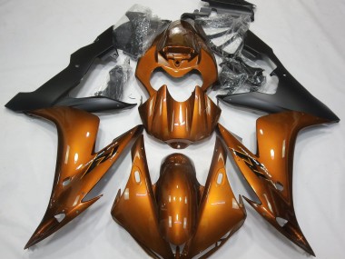 Orange Brillant & Noir 04-06 Yamaha R1 Carénage