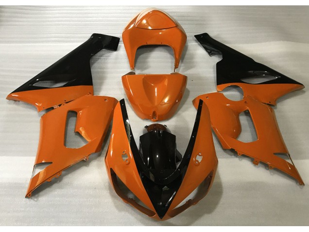 Orange Brillant & Noir 05-06 Kawasaki ZX6R Carénage Orange Brillant & Noir 05-06 Kawasaki ZX6R Carénage