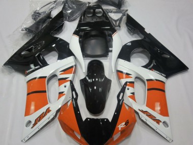 Orange Brillant & Noir 98-02 Yamaha R6 Carénage