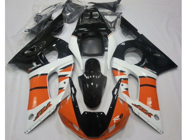 Orange Brillant & Noir 98-02 Yamaha R6 Carénage Orange Brillant & Noir 98-02 Yamaha R6 Carénage