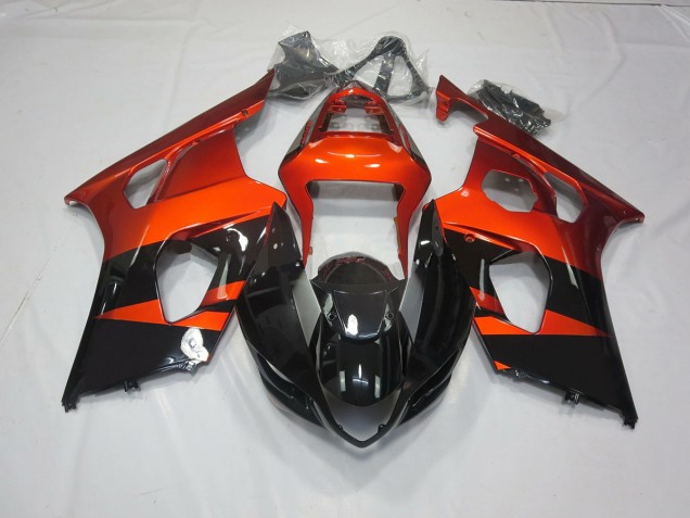 Orange Brûlé & Noir 03-04 Suzuki GSXR 1000 Carénage Orange Brûlé & Noir 03-04 Suzuki GSXR 1000 Carénage
