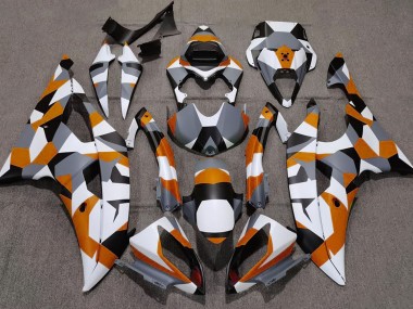 Orange Camouflage Uni 08-16 Yamaha R6 Carénage