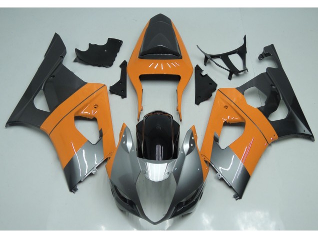Orange Clair Argent & Noir 03-04 Suzuki GSXR 1000 Carénage Orange Clair Argent & Noir 03-04 Suzuki GSXR 1000 Carénage