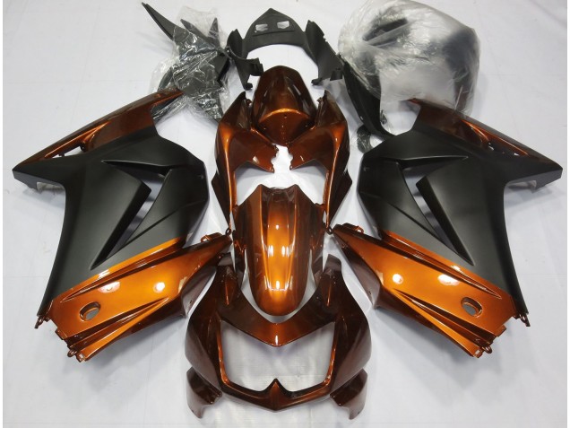 Orange & Noir Mat 08-12 Kawasaki Ninja 250 Carénage Orange & Noir Mat 08-12 Kawasaki Ninja 250 Carénage