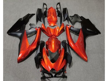 Orange Vif En Noir 08-10 Suzuki GSXR 600-750 Carénage