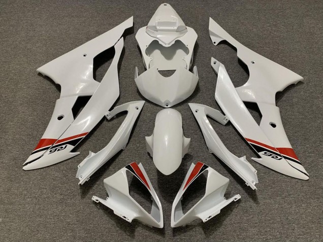 Perle Blanche 08-16 Yamaha R6 Carénage Perle Blanche 08-16 Yamaha R6 Carénage
