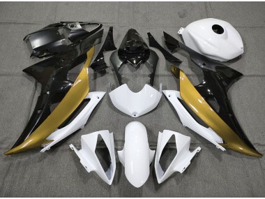 Personnalisé Or Noir & Blanc 08-16 Yamaha R6 Carénage