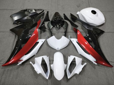 Personnalisé Rouge Noir & Blanc 08-16 Yamaha R6 Carénage
