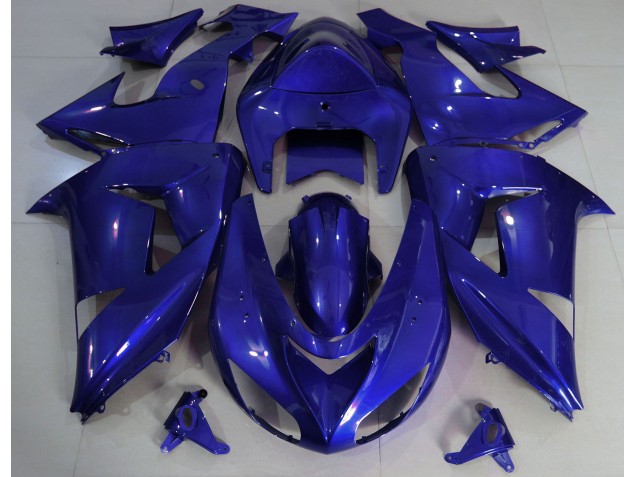 Plaine Bleu Profond 06-07 Kawasaki ZX10R Carénage Plaine Bleu Profond 06-07 Kawasaki ZX10R Carénage