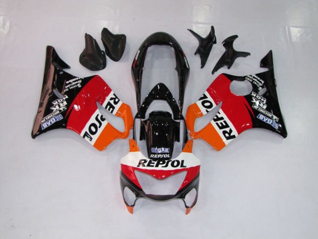 Repsol Rouge Orange & Noir 99-00 Honda CBR600 F4 Carénage Repsol Rouge Orange & Noir 99-00 Honda CBR600 F4 Carénage