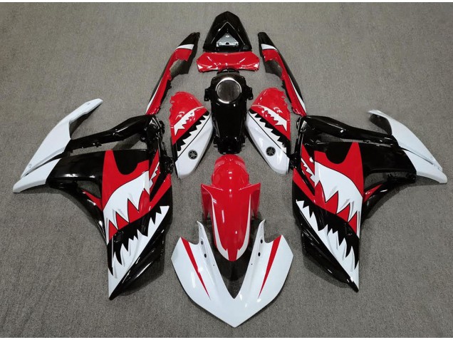 Requin Blanc & Rouge 15-18 Yamaha R3 Carénage