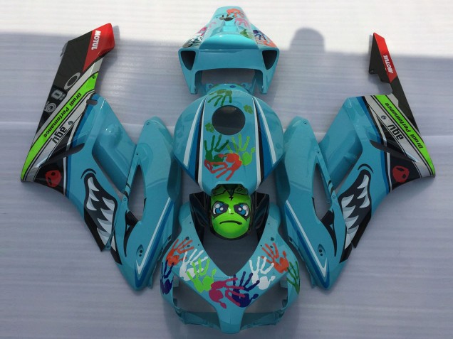 Requin Bleu Clair 04-05 Honda CBR1000RR Carénage Requin Bleu Clair 04-05 Honda CBR1000RR Carénage