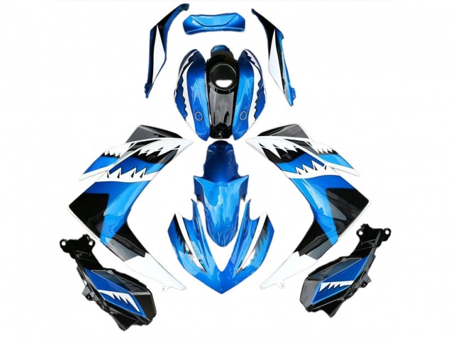 Requin Bleu Clair 15-18 Yamaha R3 Carénage Requin Bleu Clair 15-18 Yamaha R3 Carénage