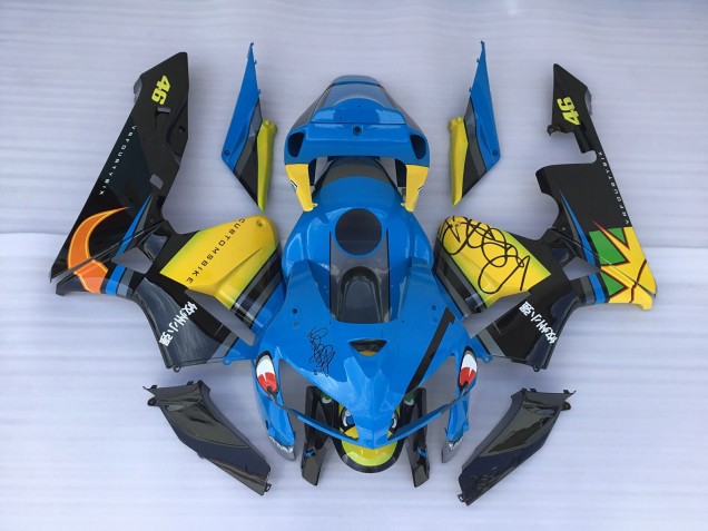 Requin Bleu & Jaune 05-06 Honda CBR600RR Carénage Requin Bleu & Jaune 05-06 Honda CBR600RR Carénage