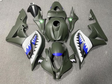 Requin Vert Mat & Bleu 07-08 Honda CBR600RR Carénage