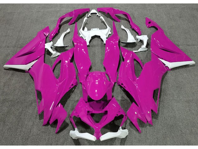 Rose Brillant & Blanc 19-23 Kawasaki ZX6R Carénage Rose Brillant & Blanc 19-23 Kawasaki ZX6R Carénage