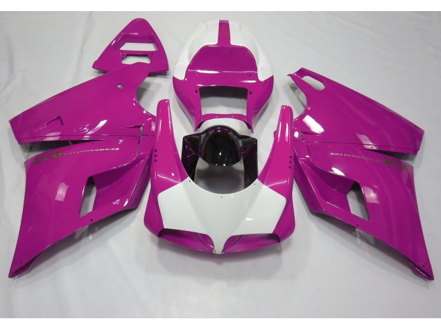 Rose Brillant & Blanc 93-05 Ducati 996 748 916 998 Carénage Rose Brillant & Blanc 93-05 Ducati 996 748 916 998 Carénage