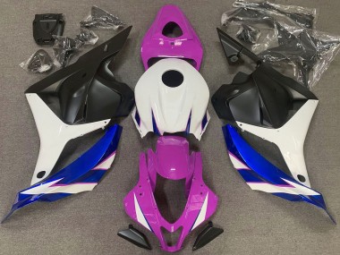 Rose Brillant Blanc & Bleu 09-12 Honda CBR600RR Carénage