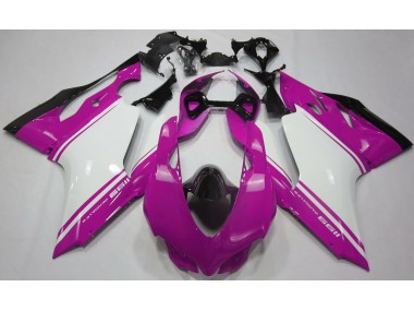 Rose Brillant Blanc & Noir 11-14 Ducati 1199 Carénage
