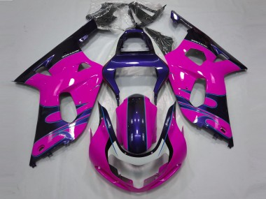Rose Brillant & Bleu 01-03 Suzuki GSXR 600-750 Carénage