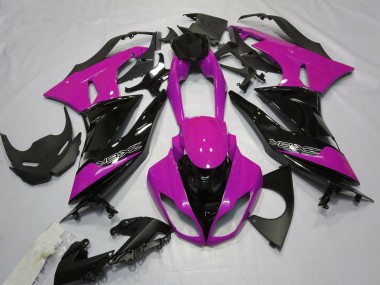 Rose Brillant & Noir 09-12 Kawasaki ZX6R Carénage