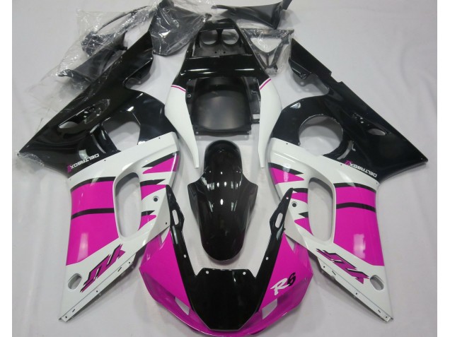 Rose Brillant & Noir 98-02 Yamaha R6 Carénage Rose Brillant & Noir 98-02 Yamaha R6 Carénage