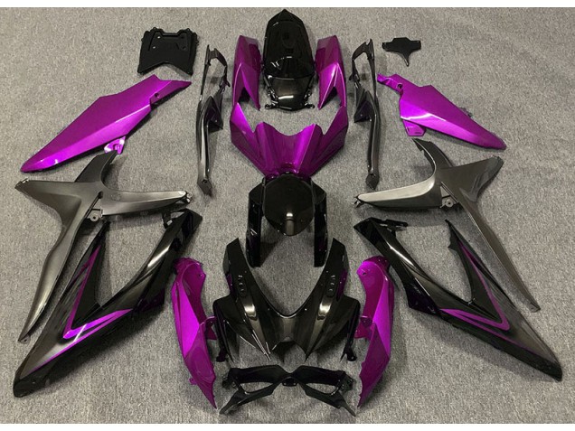 Rose Brillant & Vert R 08-10 Suzuki GSXR 600-750 Carénage Rose Brillant & Vert R 08-10 Suzuki GSXR 600-750 Carénage