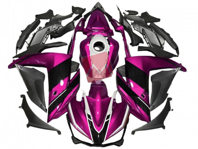 Rose Noir & Blanc 15-18 Yamaha R3 Carénage Rose Noir & Blanc 15-18 Yamaha R3 Carénage