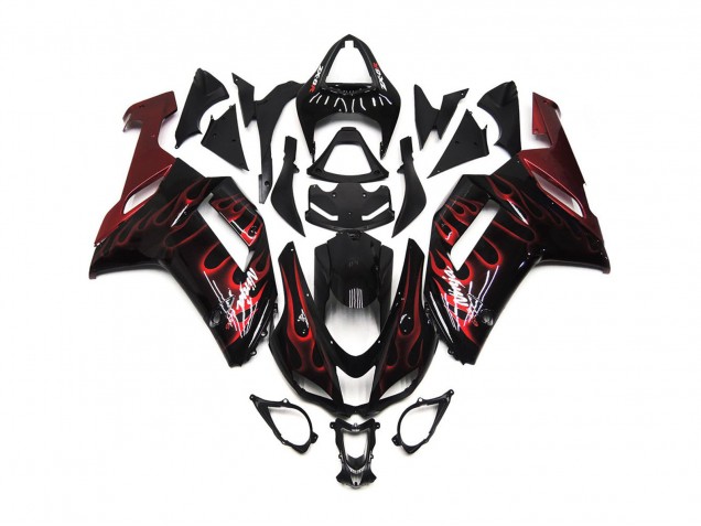 Rosso Lucido Fiamma 07-08 Kawasaki ZX6R Carénage Rosso Lucido Fiamma 07-08 Kawasaki ZX6R Carénage