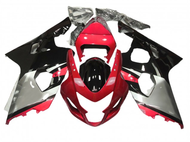 Rouge Argent & Noir 04-05 Suzuki GSXR 600-750 Carénage Rouge Argent & Noir 04-05 Suzuki GSXR 600-750 Carénage