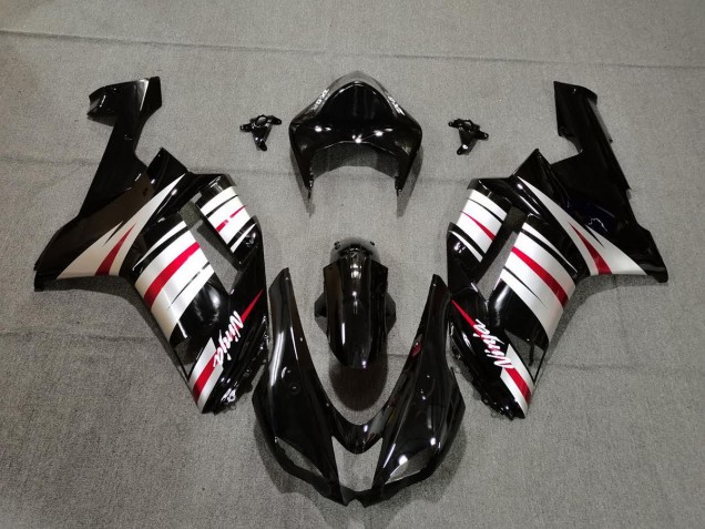 Rouge Argent & Noir 07-08 Kawasaki ZX6R Carénage