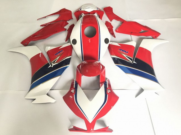 Rouge Avec Blanc / Bleu 12-16 Honda CBR1000RR Carénage Rouge Avec Blanc / Bleu 12-16 Honda CBR1000RR Carénage