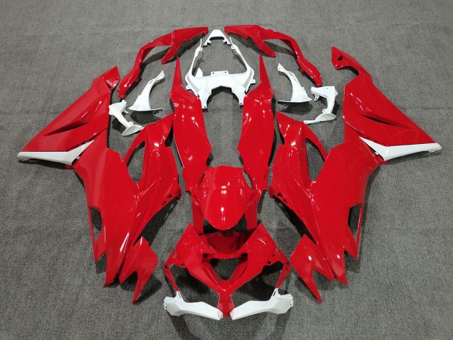 Rouge Avec Du Blanc 19-23 Kawasaki ZX6R Carénage Rouge Avec Du Blanc 19-23 Kawasaki ZX6R Carénage
