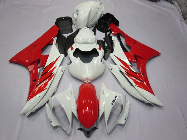 Rouge & Blanc 06-07 Yamaha R6 Carénage Rouge & Blanc 06-07 Yamaha R6 Carénage