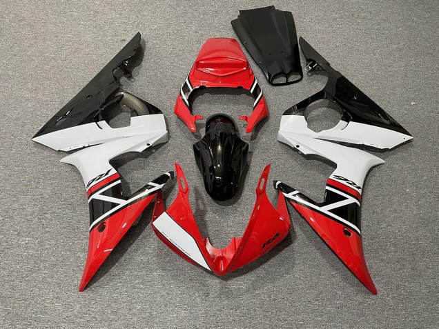 Rouge Blanc & Noir 03-04 Yamaha R6 Carénage Rouge Blanc & Noir 03-04 Yamaha R6 Carénage
