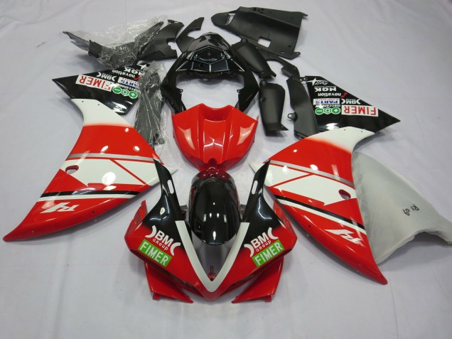 Rouge Blanc Yamalube 12-14 Yamaha R1 Carénage Rouge Blanc Yamalube 12-14 Yamaha R1 Carénage