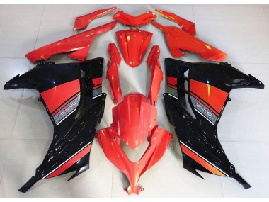 Rouge Bonbon & Noir 13-18 Kawasaki Ninja 300 Carénage