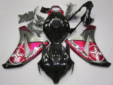 Rouge Bonbon Sur Noir Personnalisé 08-11 Honda CBR1000RR Carénage