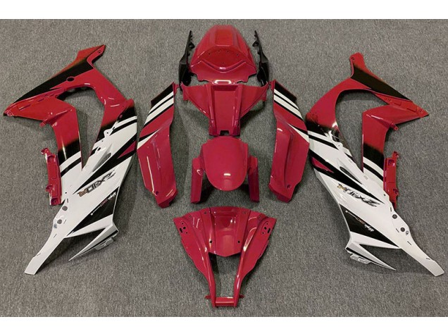 Rouge Brillant & Blanc 11-15 Kawasaki ZX10R Carénage Rouge Brillant & Blanc 11-15 Kawasaki ZX10R Carénage