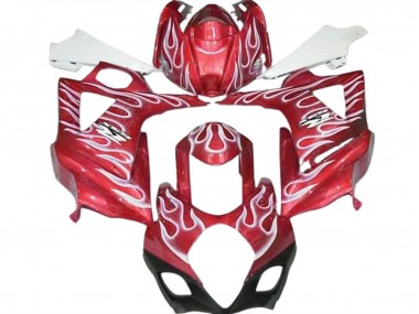 Rouge Brillant & Blanc Flamme 07-08 Suzuki GSXR 1000 Carénage