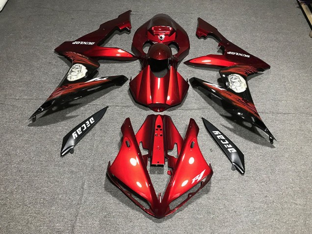 Rouge Brillant & Logos 04-06 Yamaha R1 Carénage Rouge Brillant & Logos 04-06 Yamaha R1 Carénage