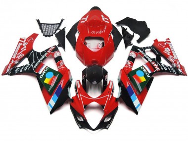 Rouge Brillant Multicolore 07-08 Suzuki GSXR 1000 Carénage