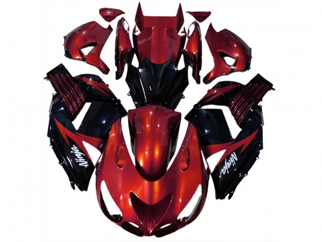 Rouge Brillant & Noir 06-11 Kawasaki ZX14R Carénage Rouge Brillant & Noir 06-11 Kawasaki ZX14R Carénage