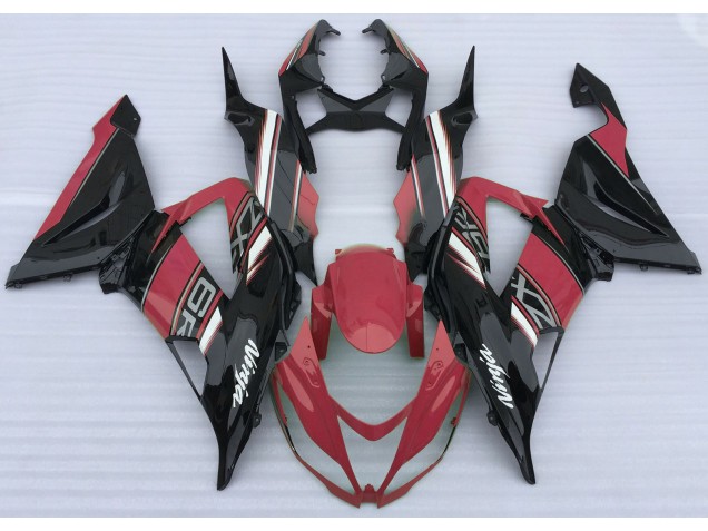 Rouge Brillant & Noir 13-18 Kawasaki ZX6R Carénage Rouge Brillant & Noir 13-18 Kawasaki ZX6R Carénage