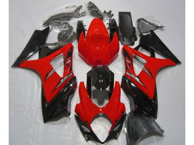 Rouge Lave & Noir 07-08 Suzuki GSXR 1000 Carénage