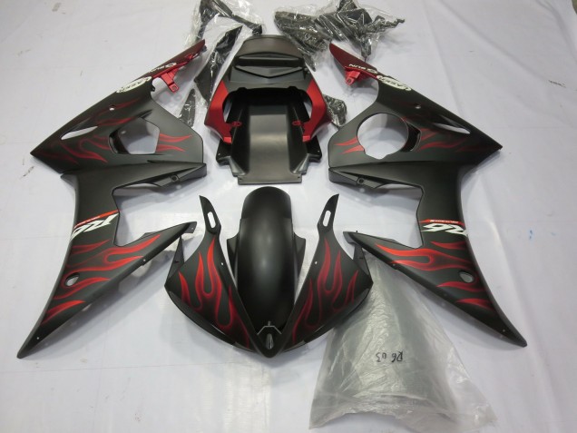 Rouge Mat Flamme 03-04 Yamaha R6 Carénage Rouge Mat Flamme 03-04 Yamaha R6 Carénage