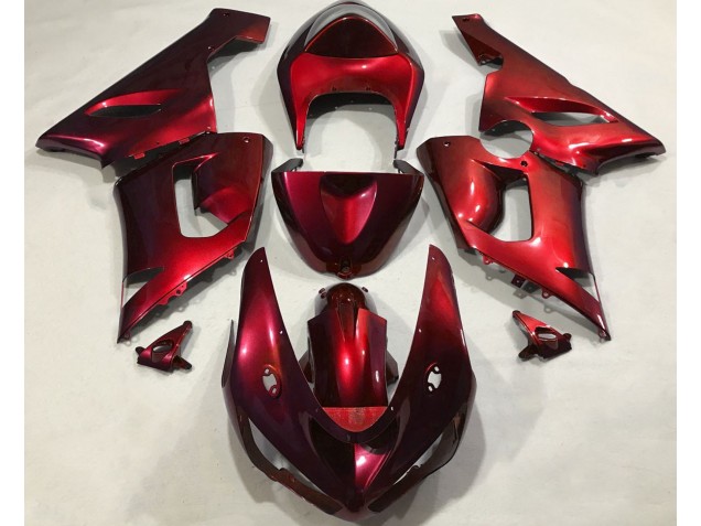 Rouge Métallisé 05-06 Kawasaki ZX6R Carénage Rouge Métallisé 05-06 Kawasaki ZX6R Carénage