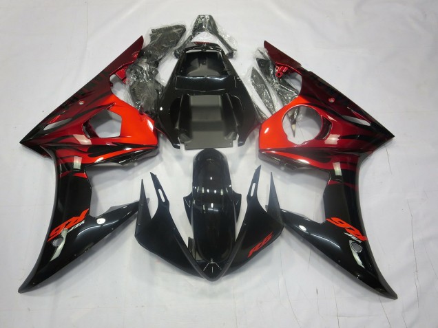 Rouge & Noir 03-04 Yamaha R6 Carénage Rouge & Noir 03-04 Yamaha R6 Carénage