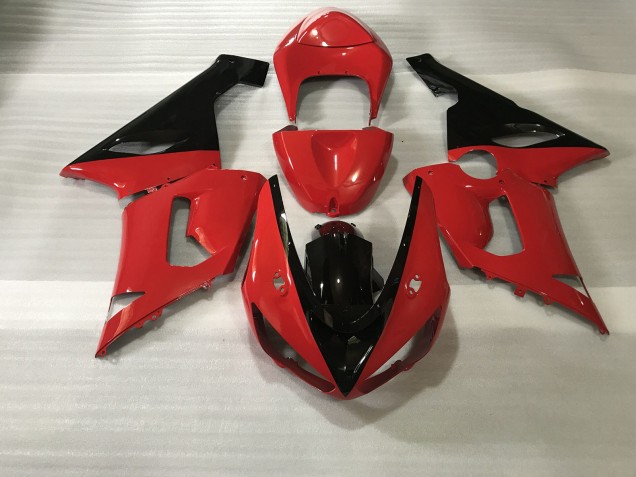 Rouge Noir 05-06 Kawasaki ZX6R Carénage Rouge Noir 05-06 Kawasaki ZX6R Carénage