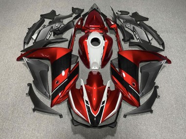 Rouge Noir & Blanc 15-18 Yamaha R3 Carénage